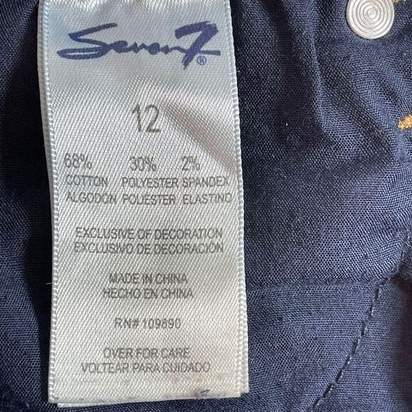 Seven7 Dark Wash Denim Bermuda Shorts Sz 12 - Picture 5 of 6